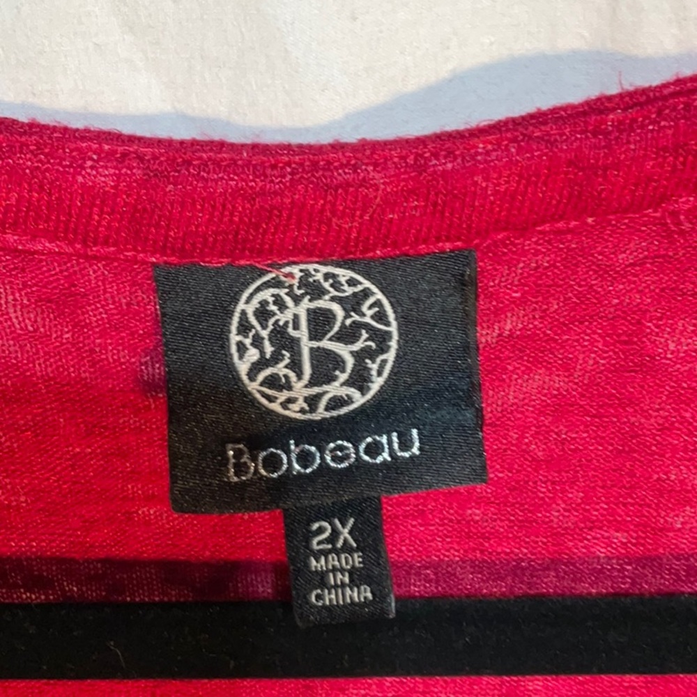 Bobeau Vibrant Red Sweater Top - Picture 2 of 3